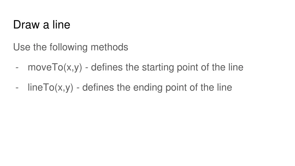 draw a line