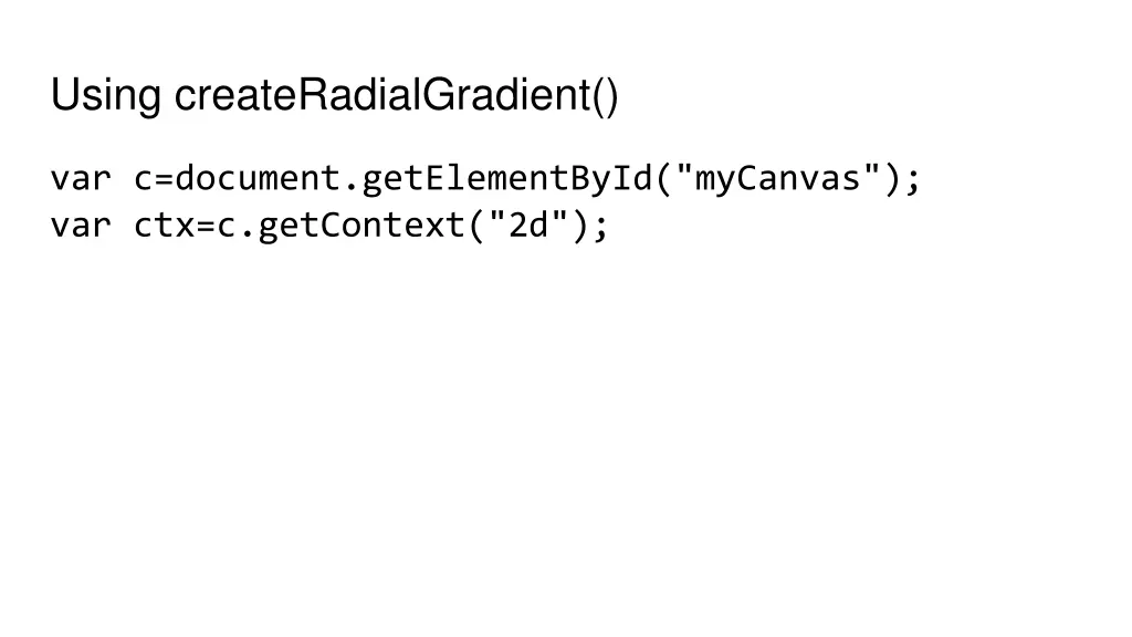 using createradialgradient 1