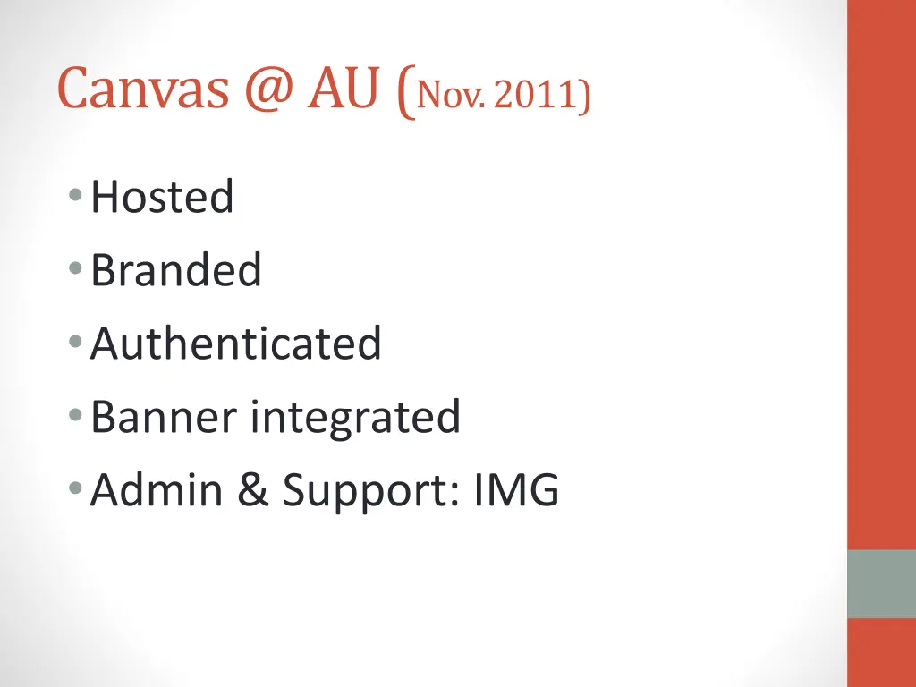 canvas @ au nov 2011