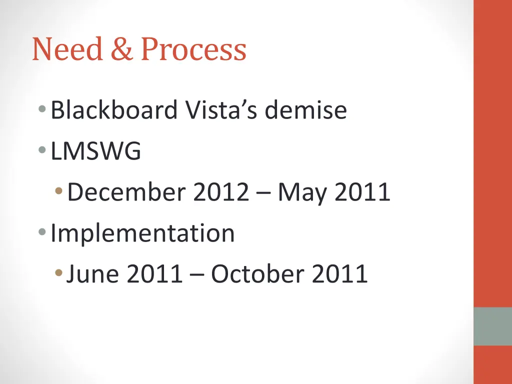 need process