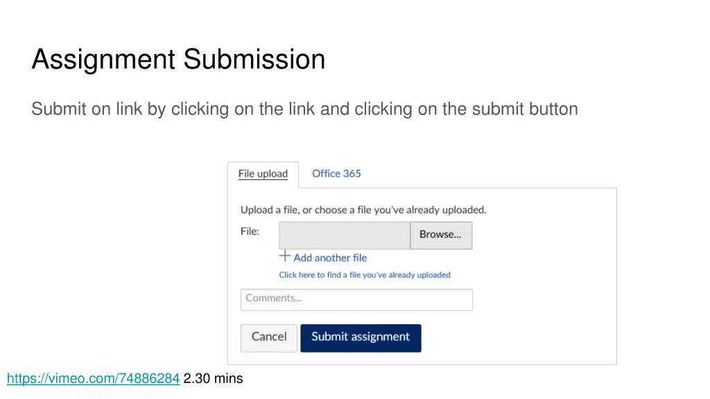 assignment submission