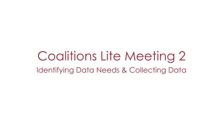 coalitions lite meeting 2 identifying data needs