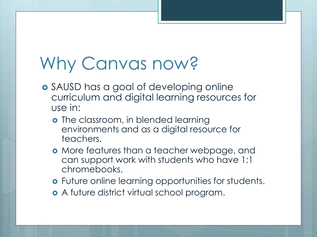 why canvas now