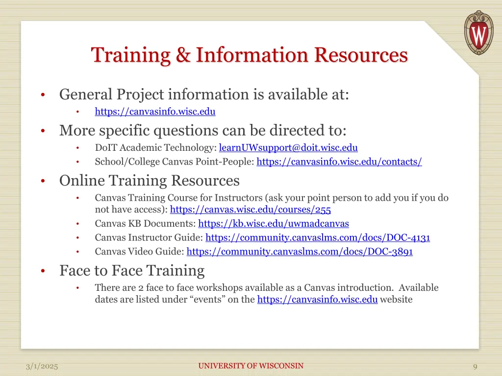 training information resources