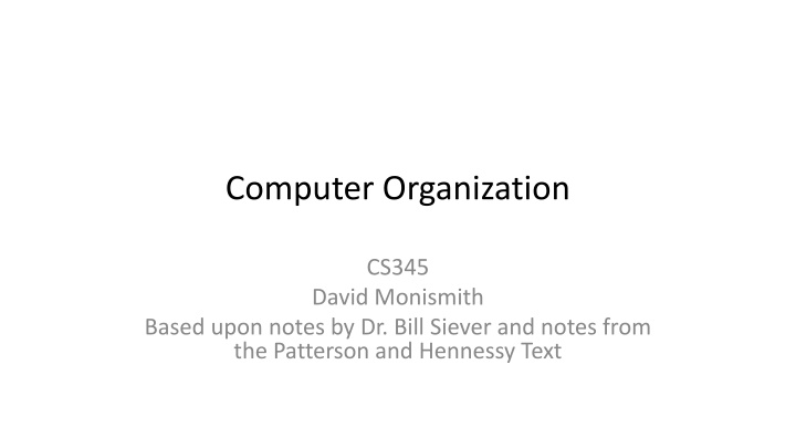 computer organization