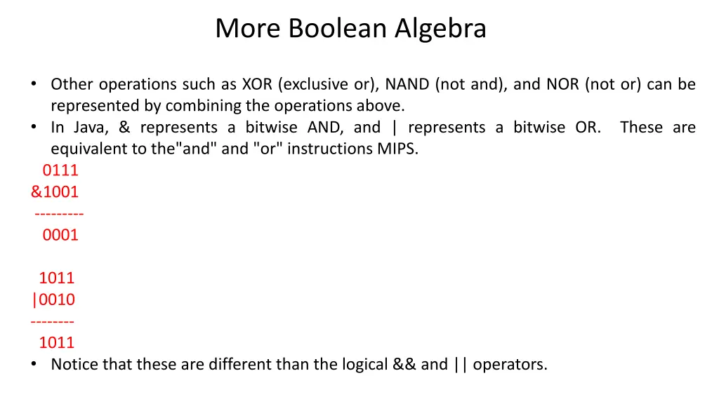 more boolean algebra 1