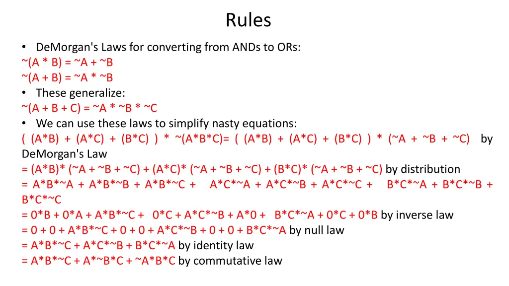 rules