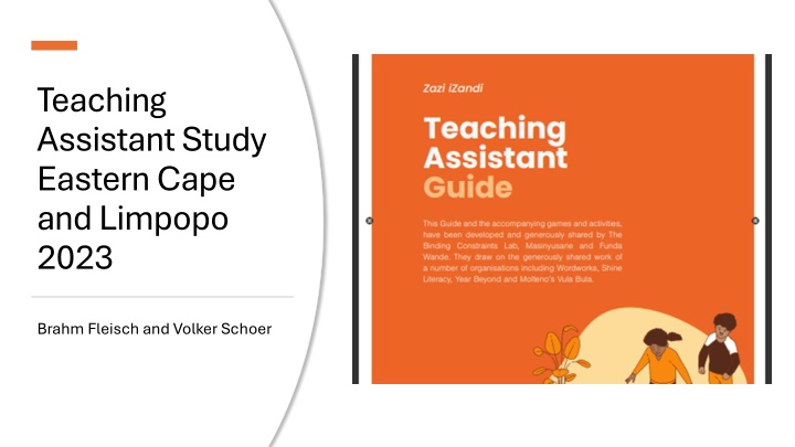 teaching assistant study eastern cape and limpopo