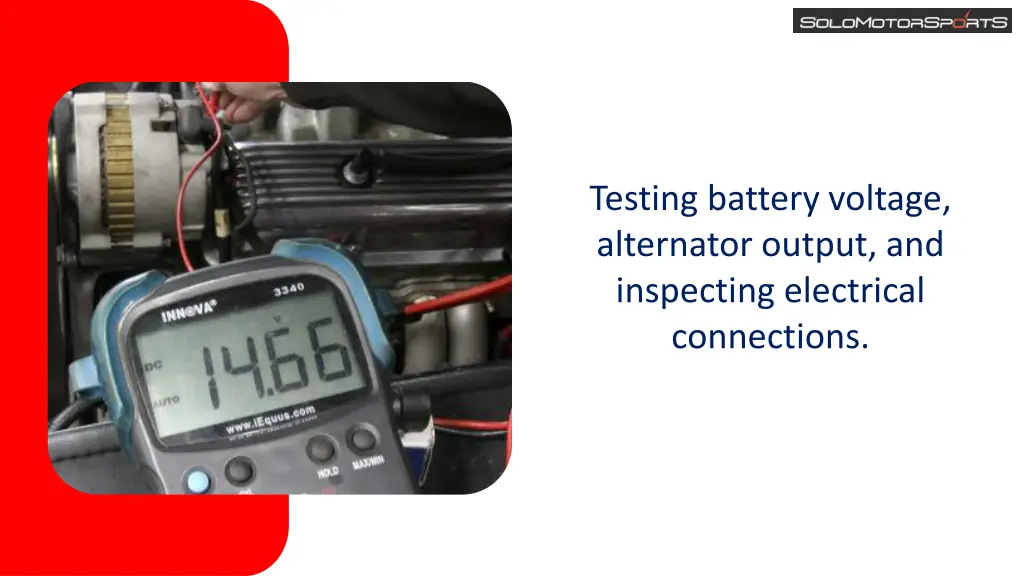 testing battery voltage alternator output