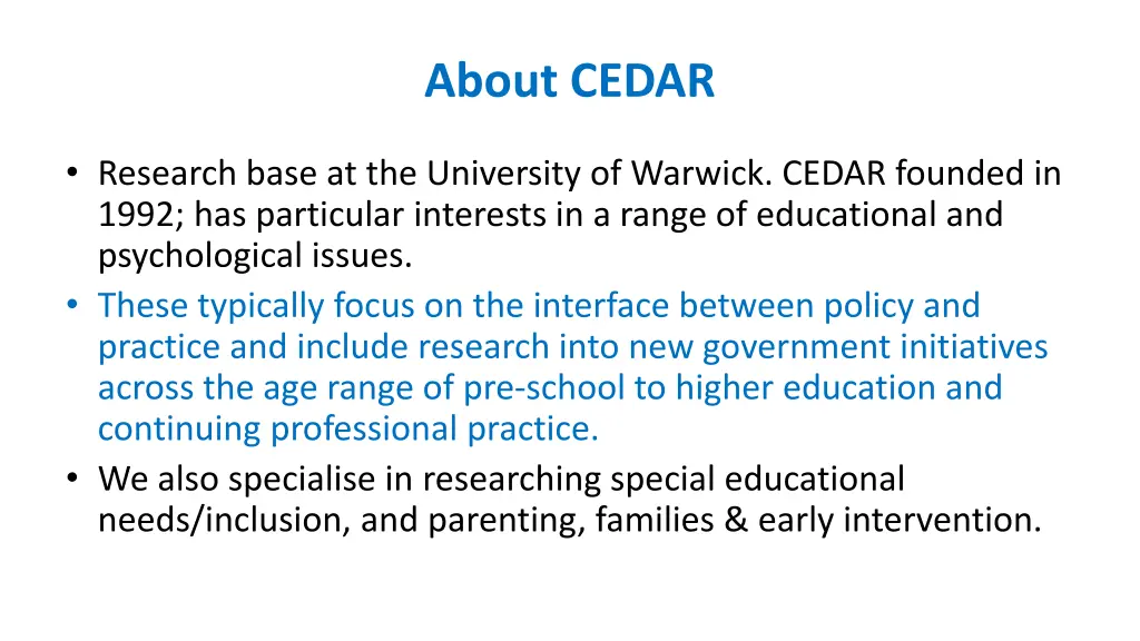 about cedar