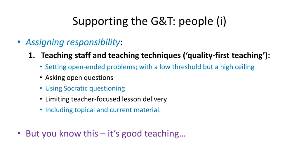 supporting the g t people i