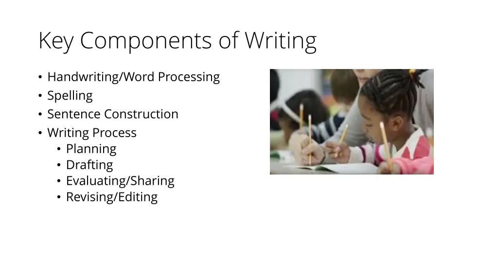 key components of writing