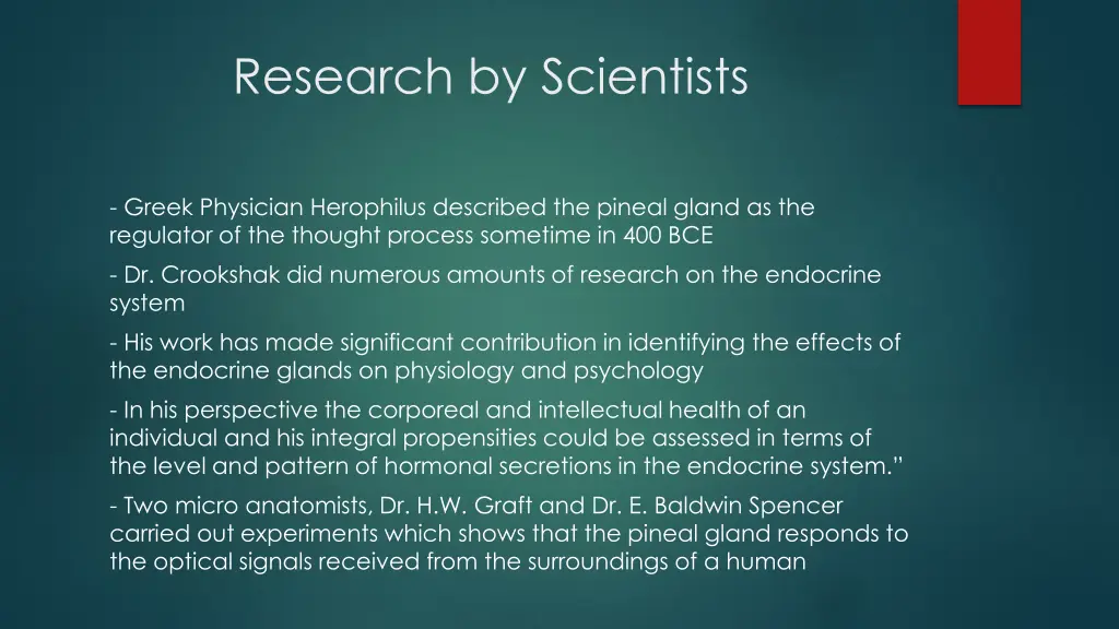 research by scientists