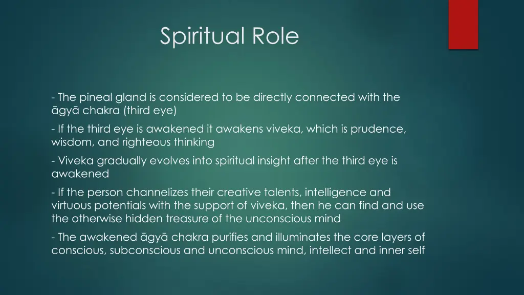 spiritual role