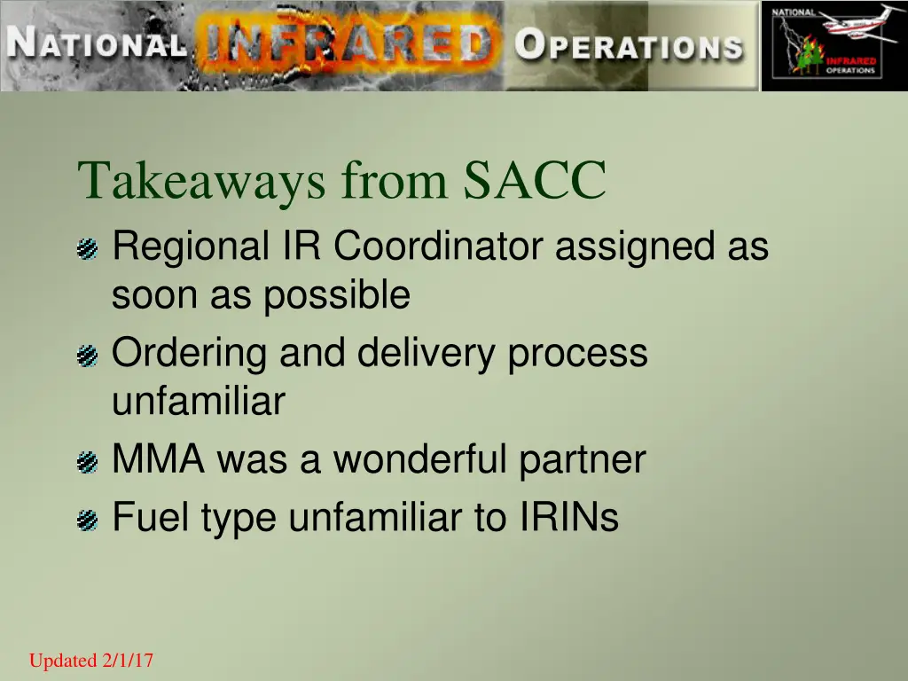 takeaways from sacc regional ir coordinator