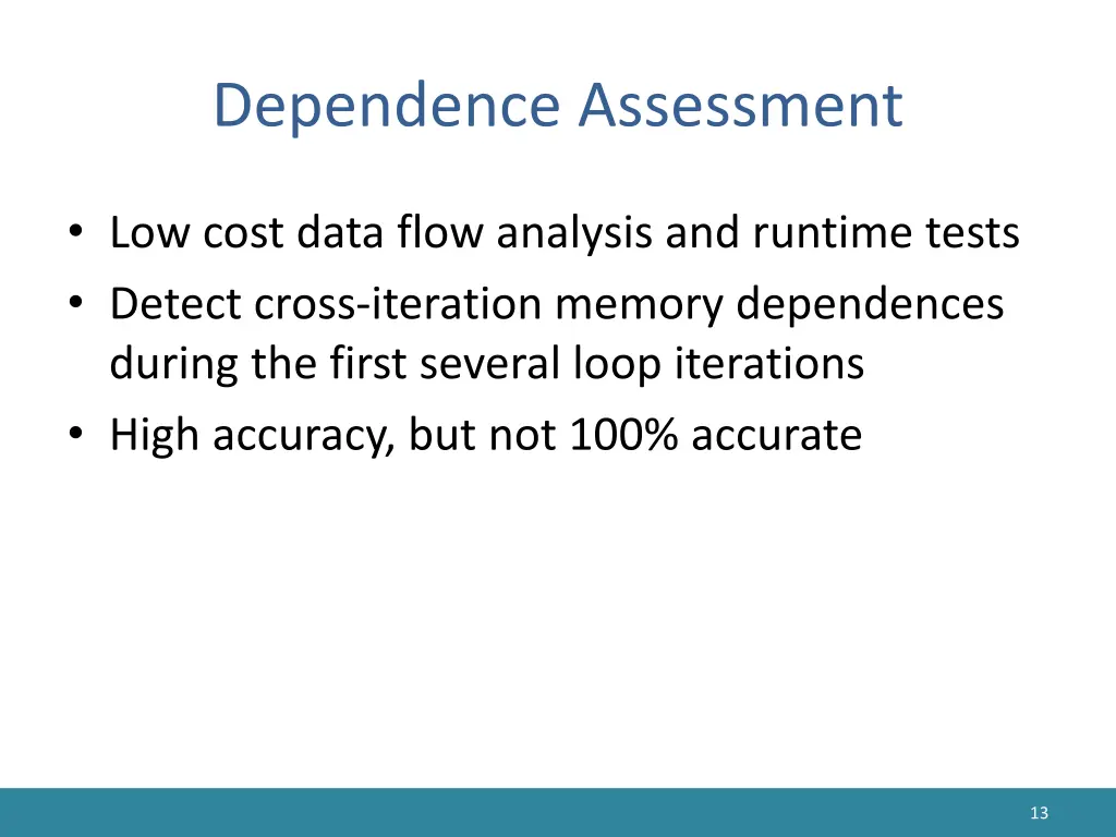 dependence assessment
