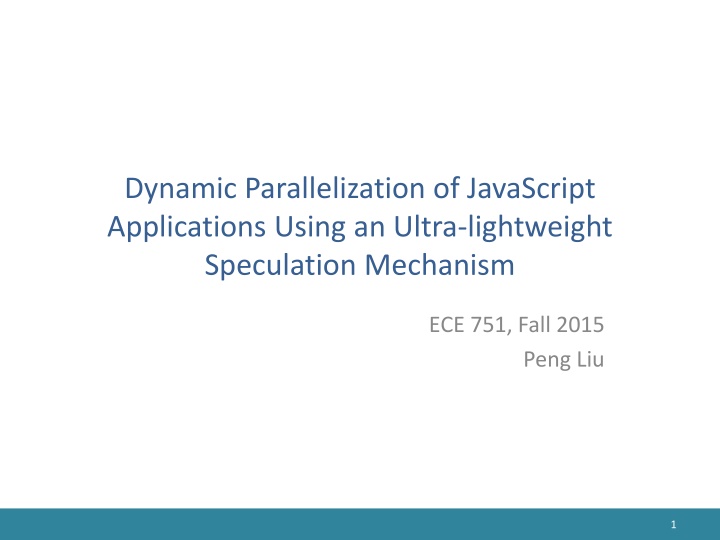 dynamic parallelization of javascript
