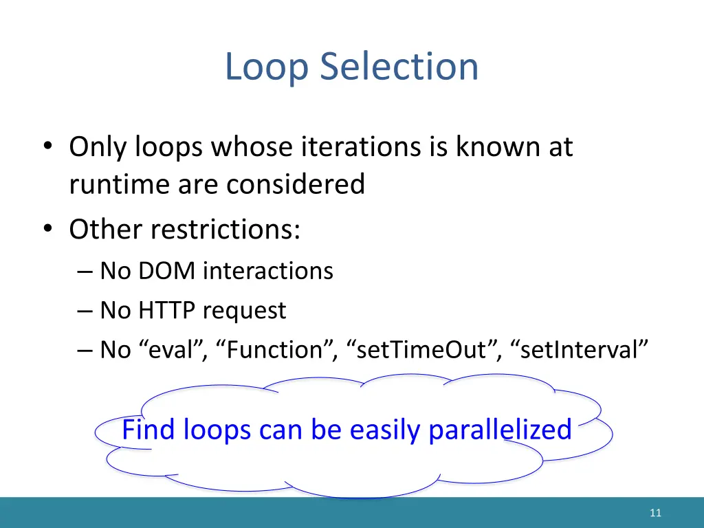 loop selection