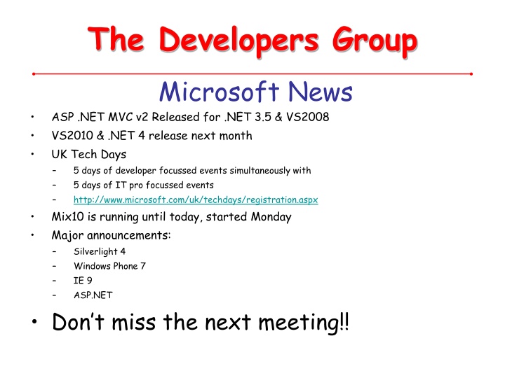 the developers group