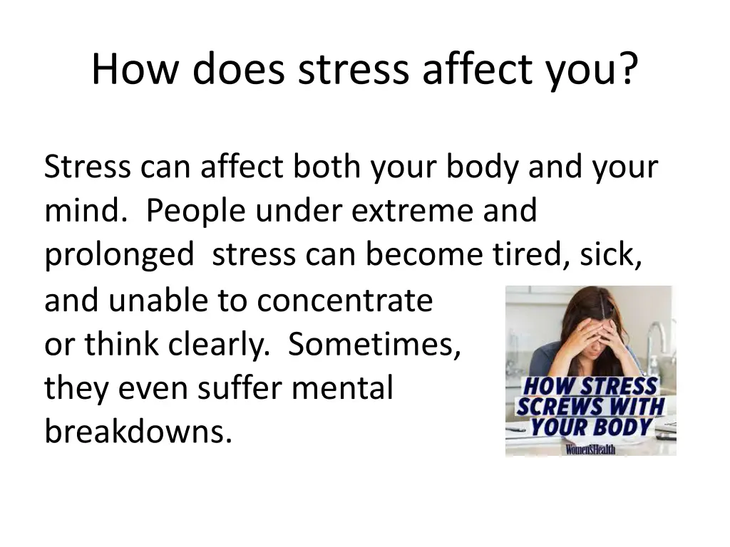 how does stress affect you