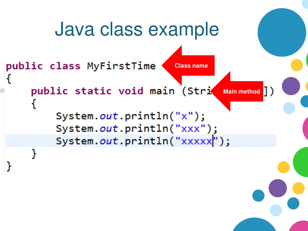 java class example 1