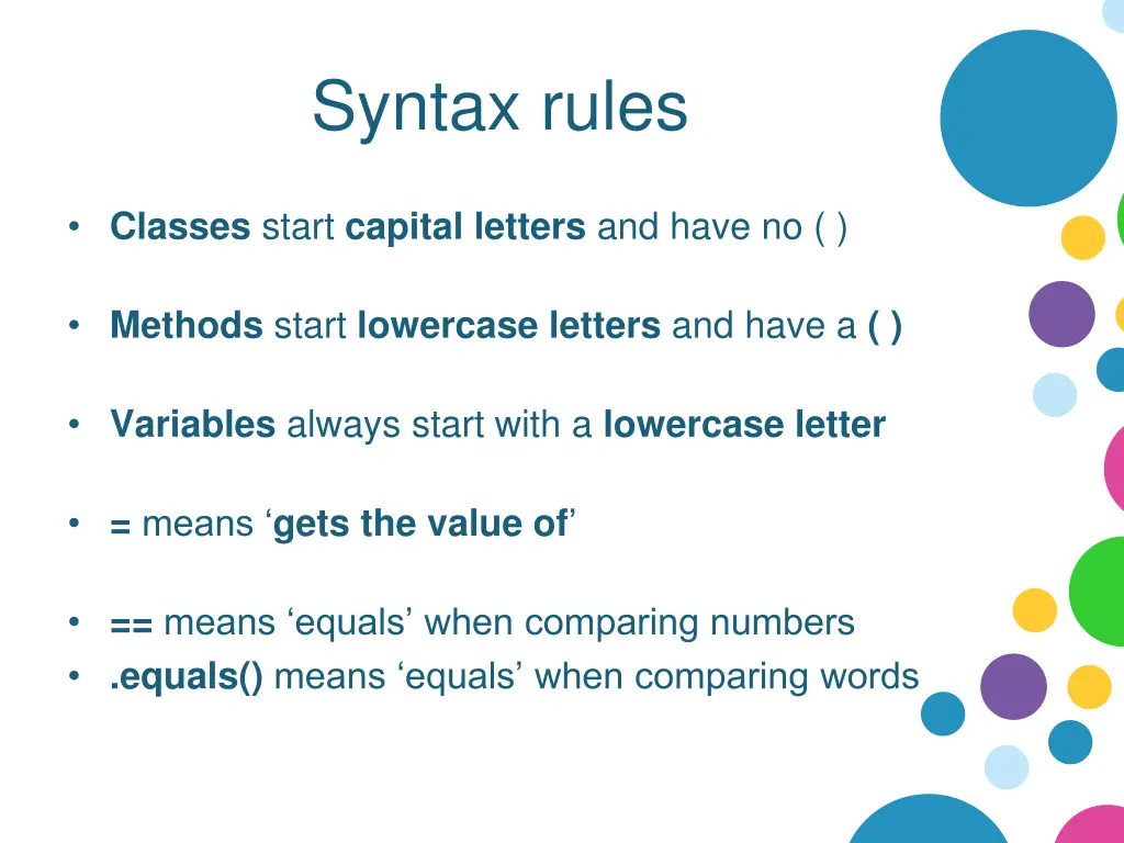 syntax rules