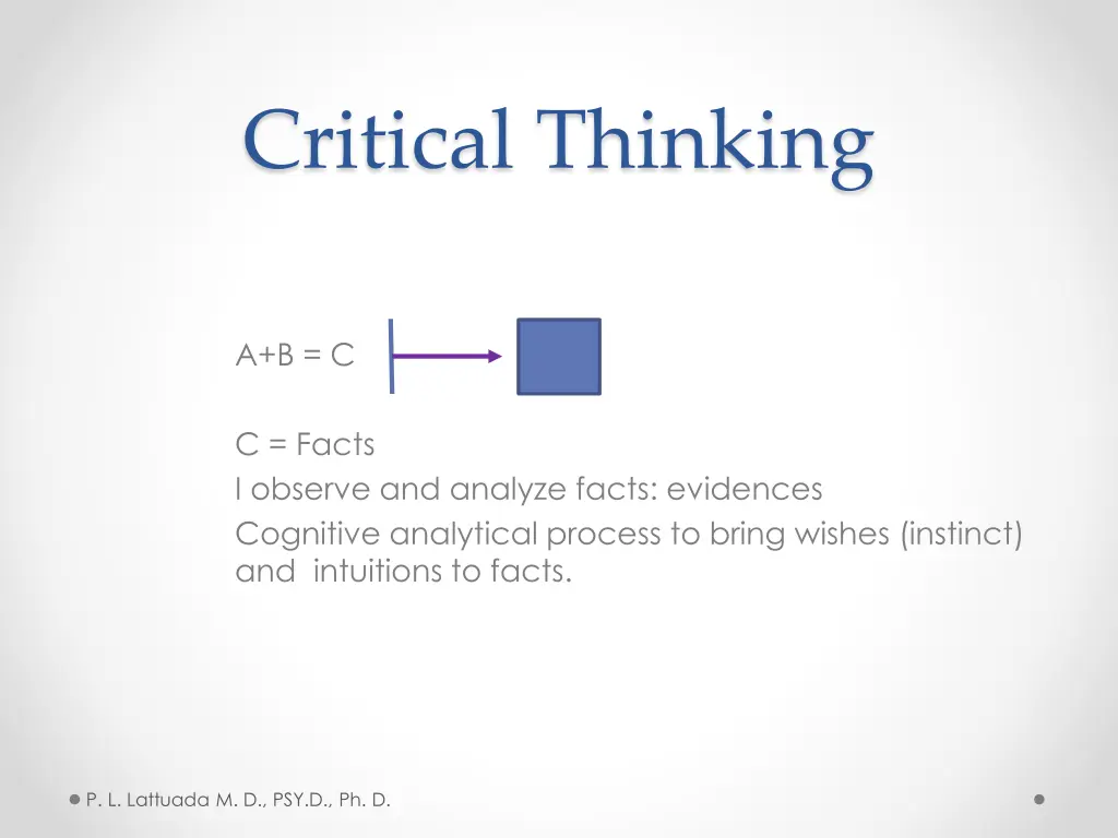 critical thinking 1