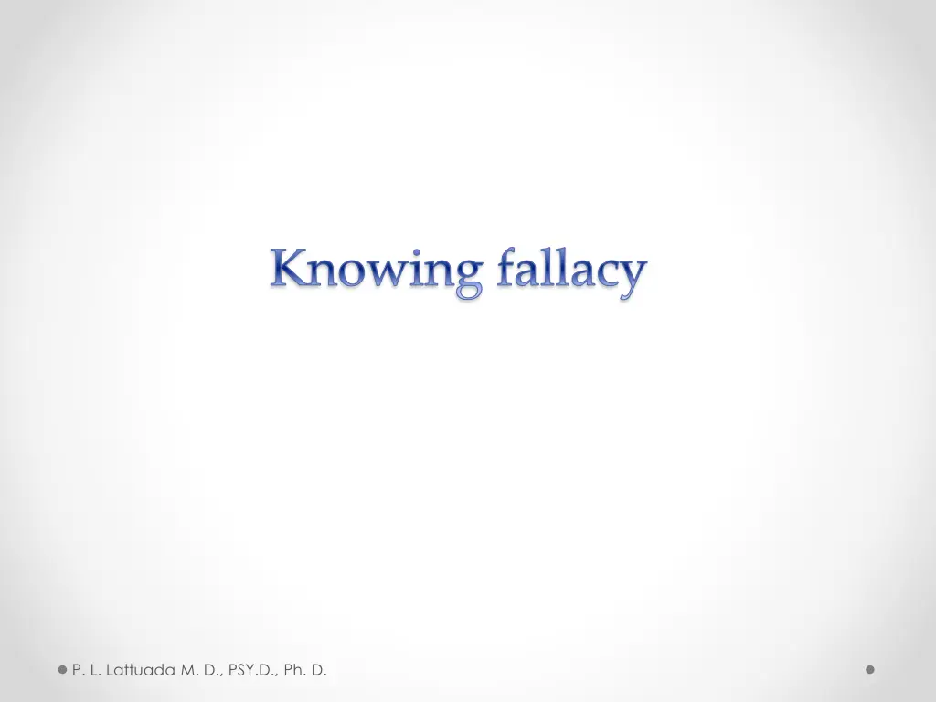 knowing fallacy