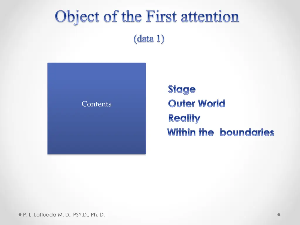 object of the first attention