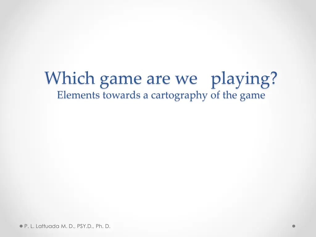 which game are we playing elements towards