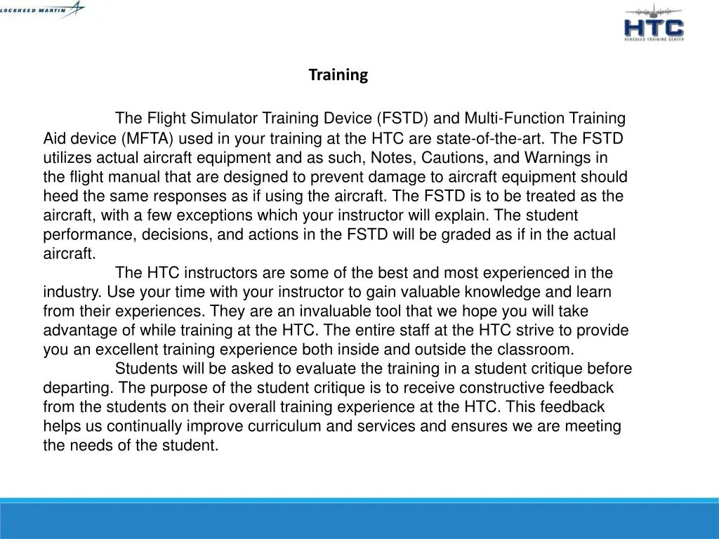 training