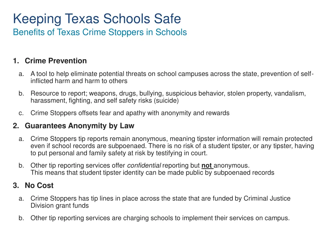 keeping texas schools safe benefits of texas