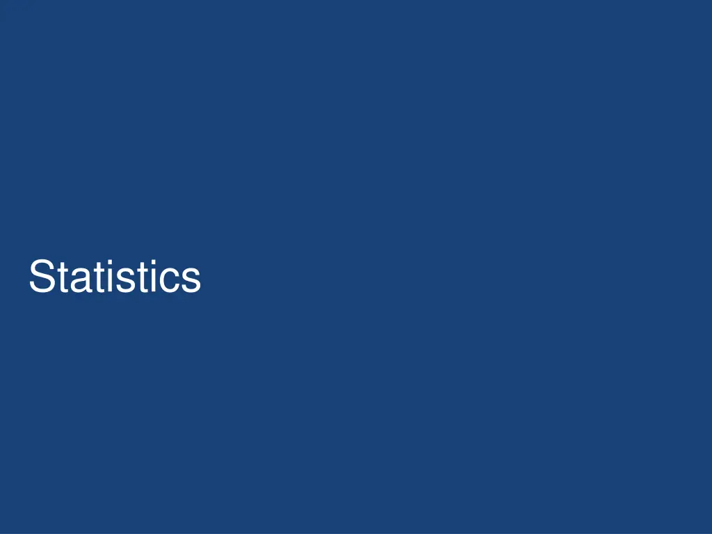 statistics