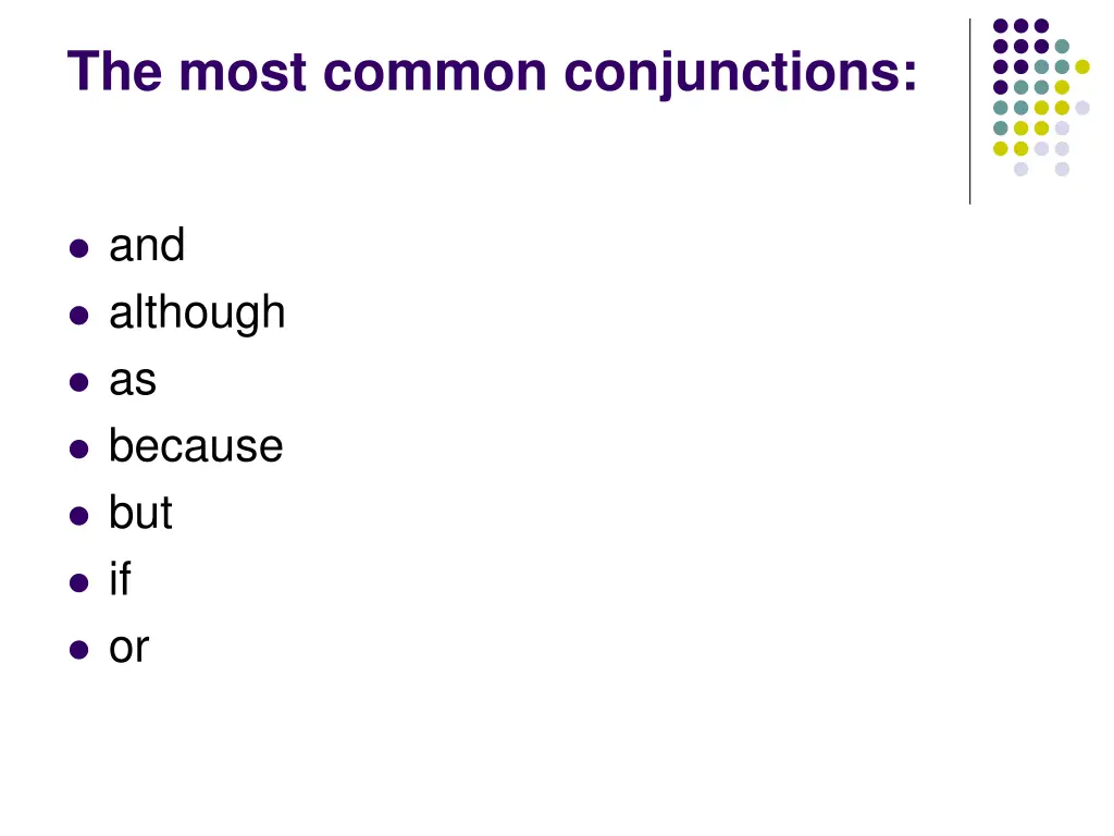 the most common conjunctions