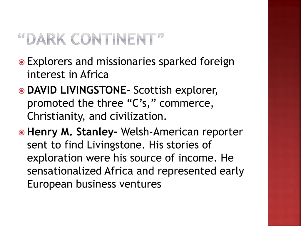 dark continent