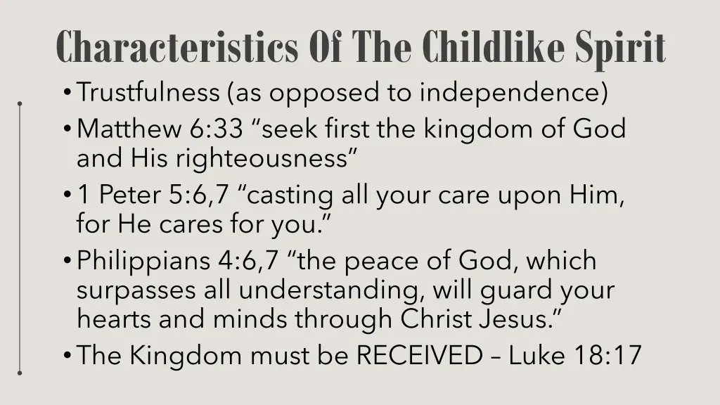 characteristics of the childlike spirit 1