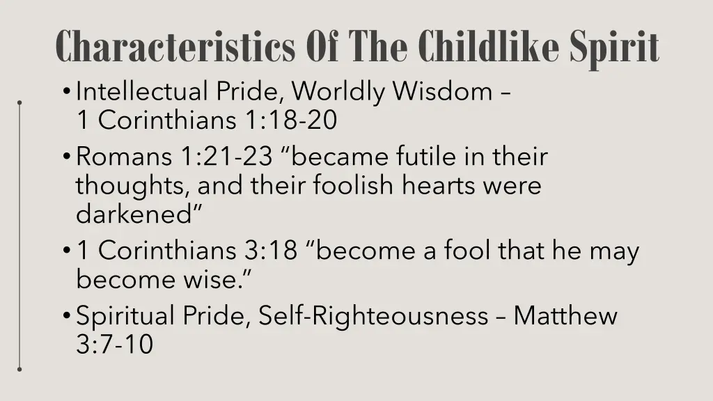characteristics of the childlike spirit