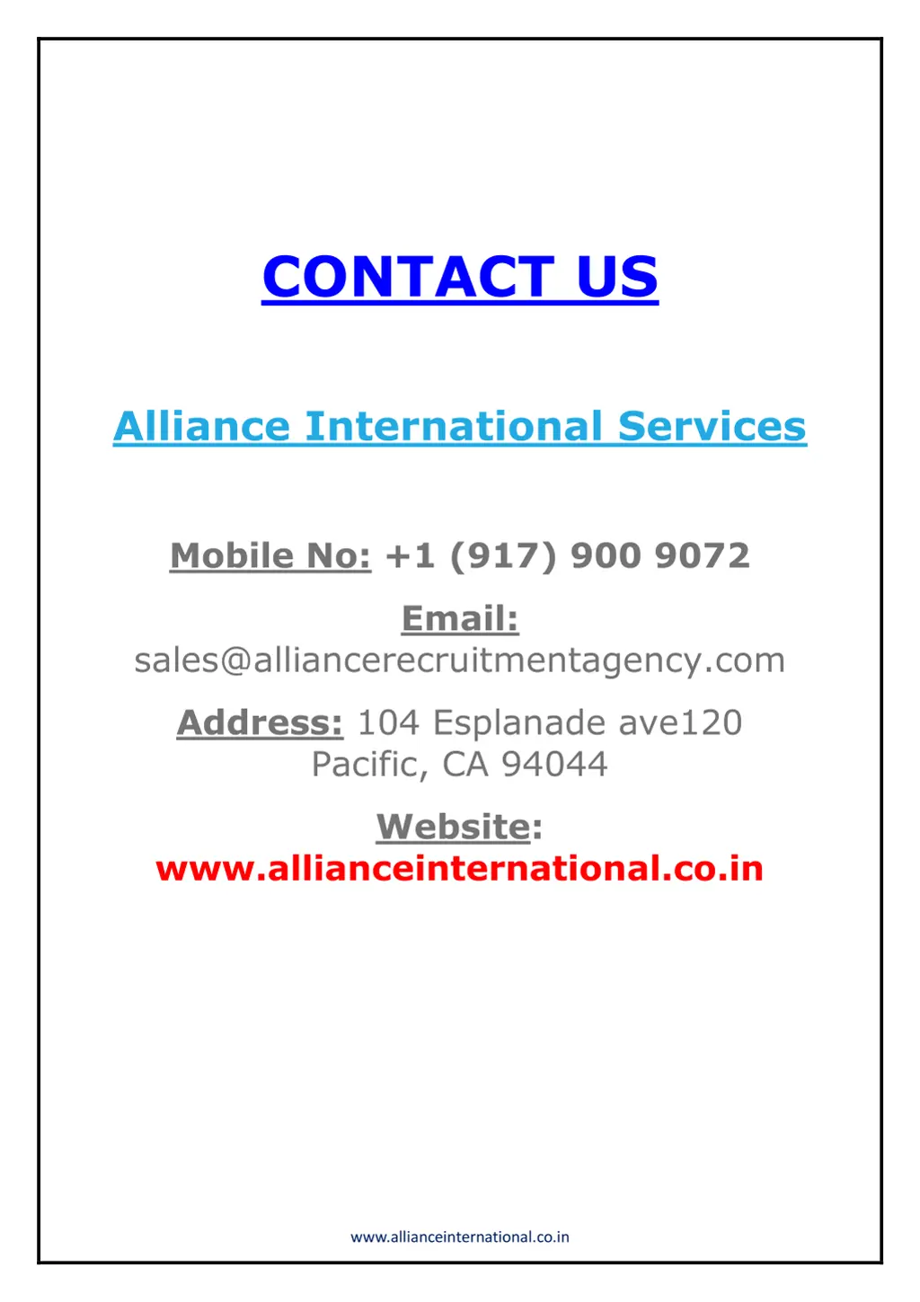 contact us
