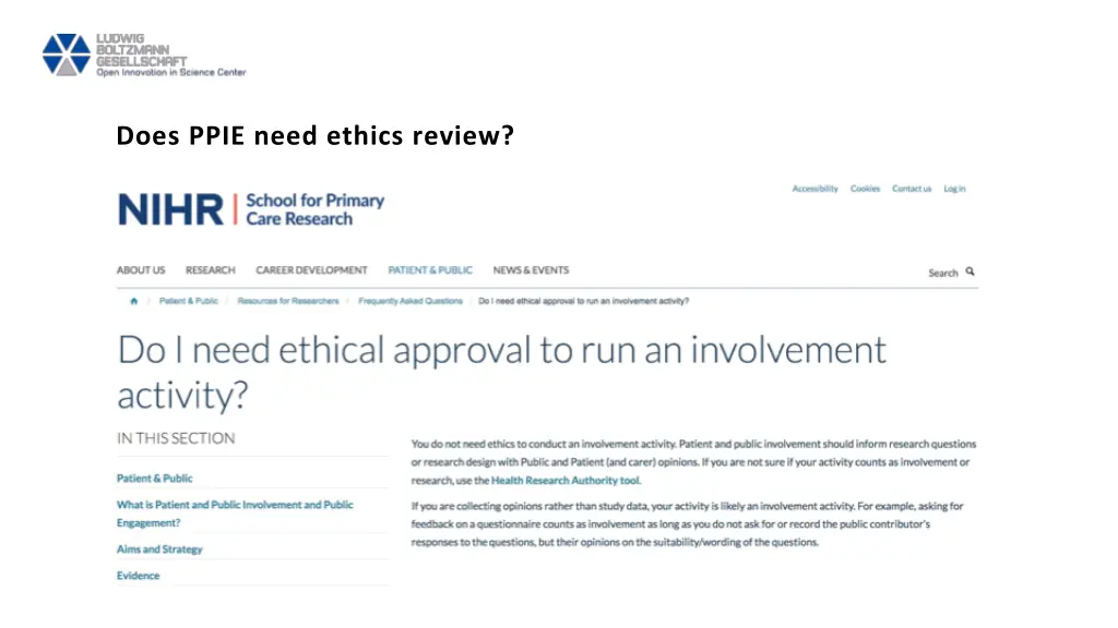 does ppie need ethics review