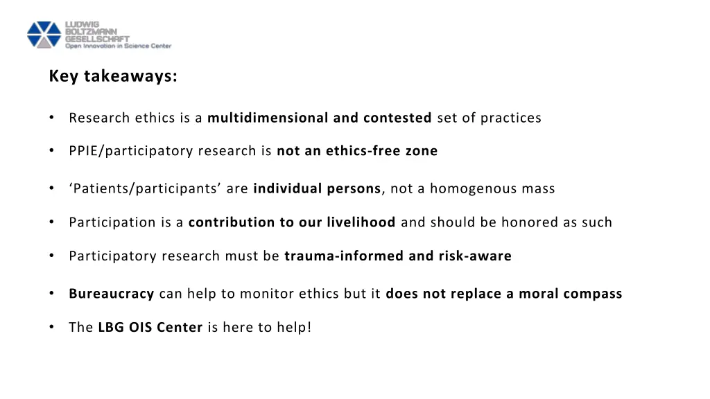 key takeaways