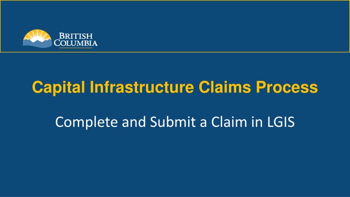 capital infrastructure claims process
