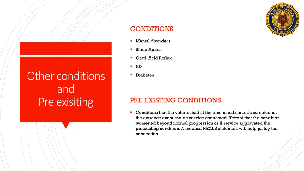 conditions
