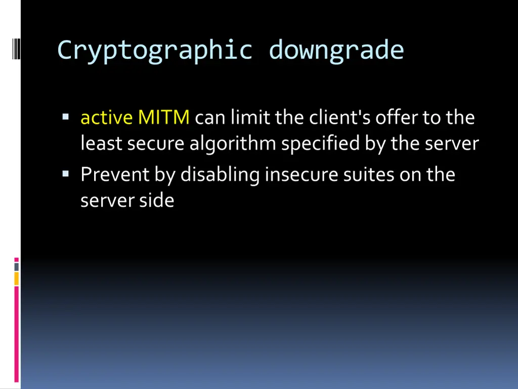 cryptographic downgrade