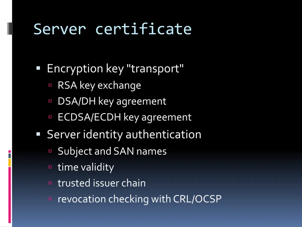 server certificate