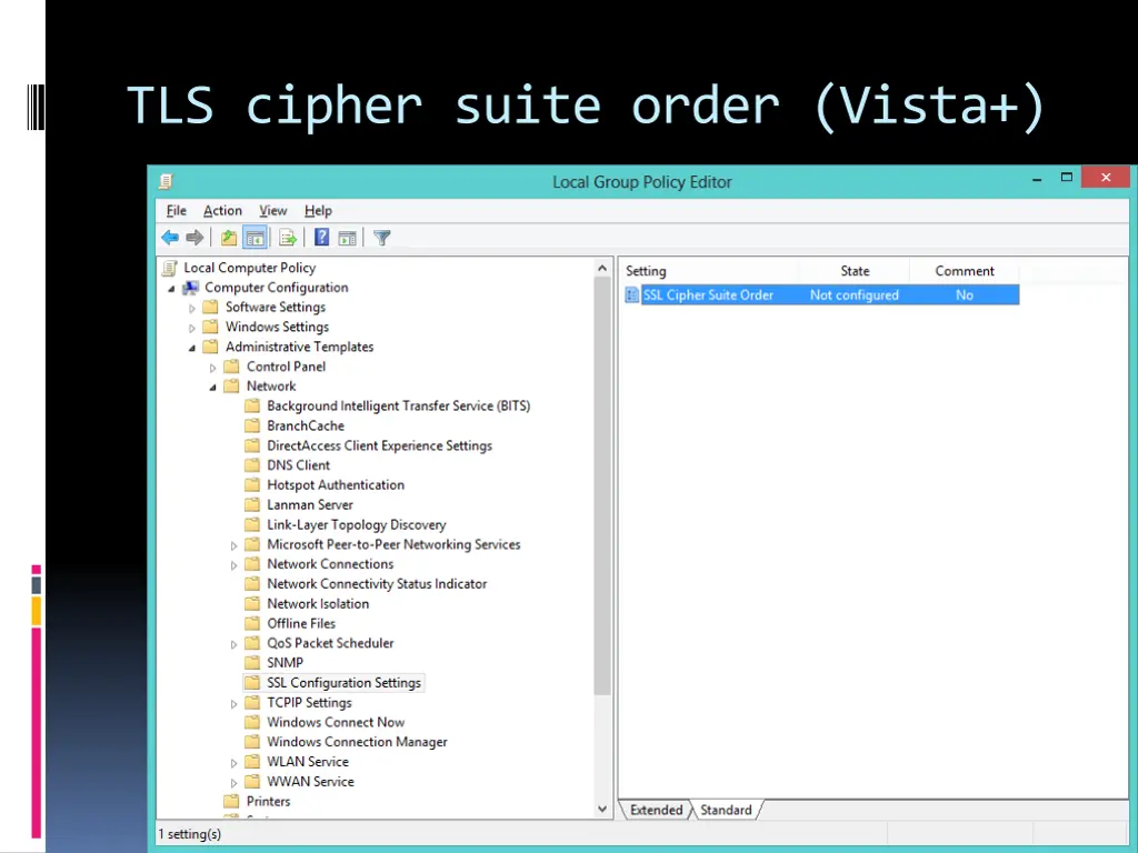 tls cipher suite order vista