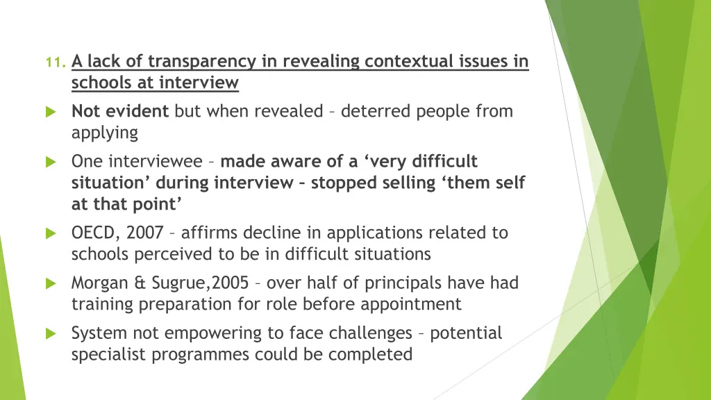 11 a lack of transparency in revealing contextual