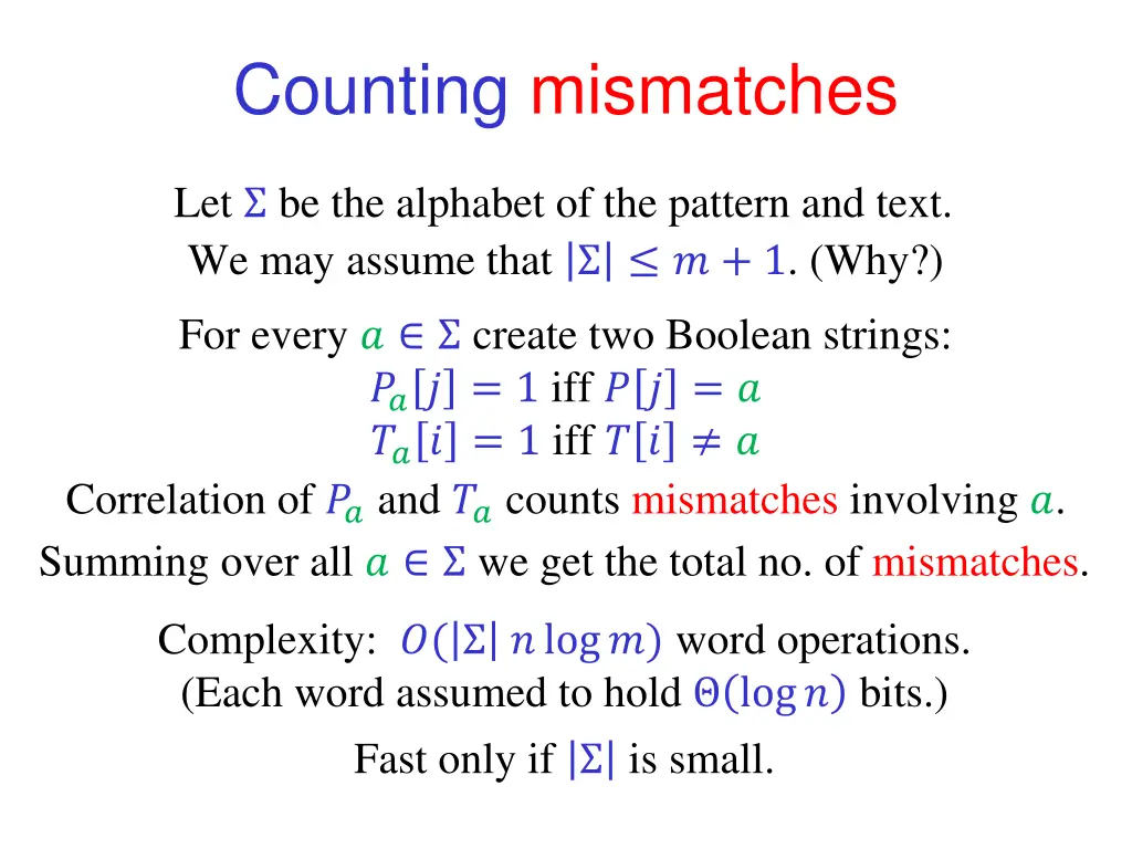 counting mismatches 2