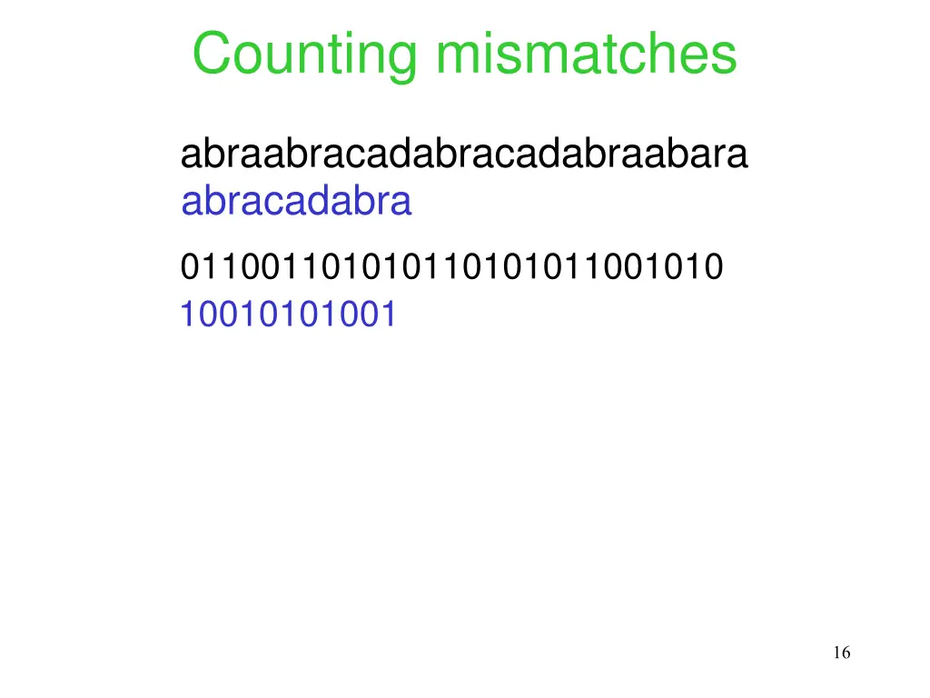 counting mismatches