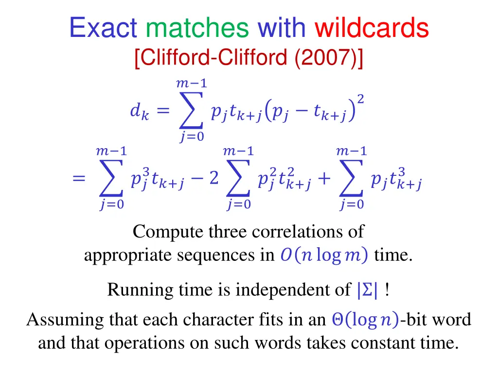 exact matches with wildcards clifford clifford 1