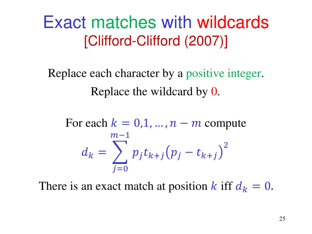 exact matches with wildcards clifford clifford